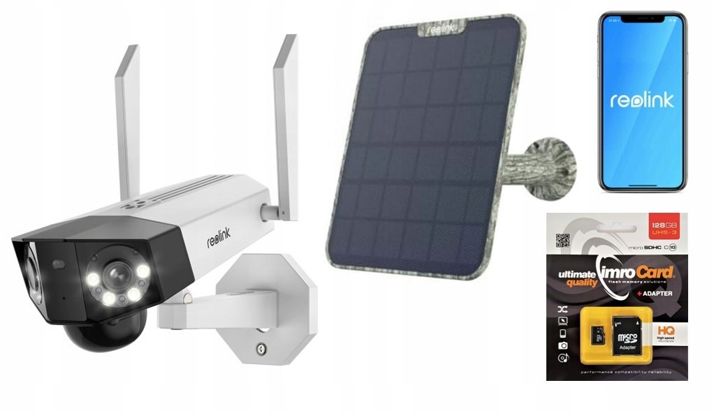 Kamera Reolink DUO2 Lte 6MP 2xobjektiv solární panel 2 Camouflage Karta 128