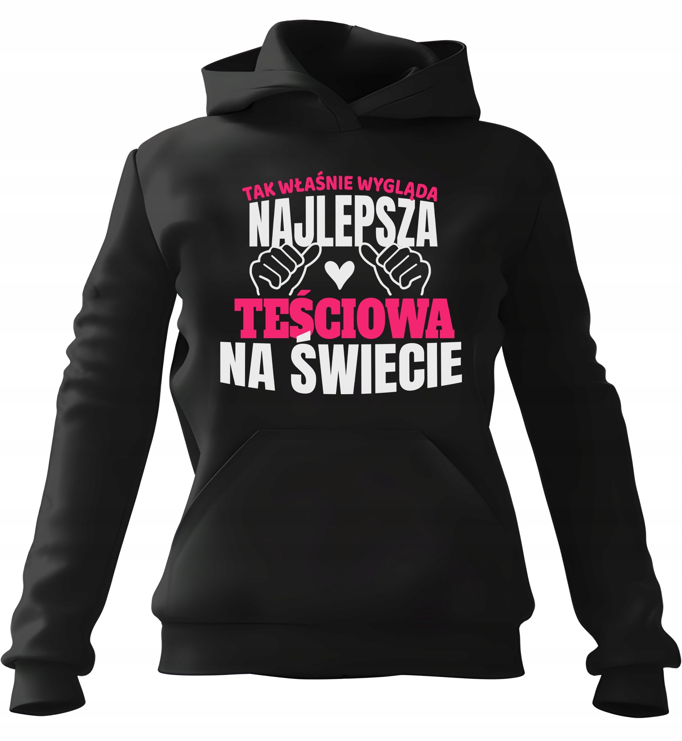 Takhle vypadá nejlepší s kapucí Dámská Mikina černá, velikost L
