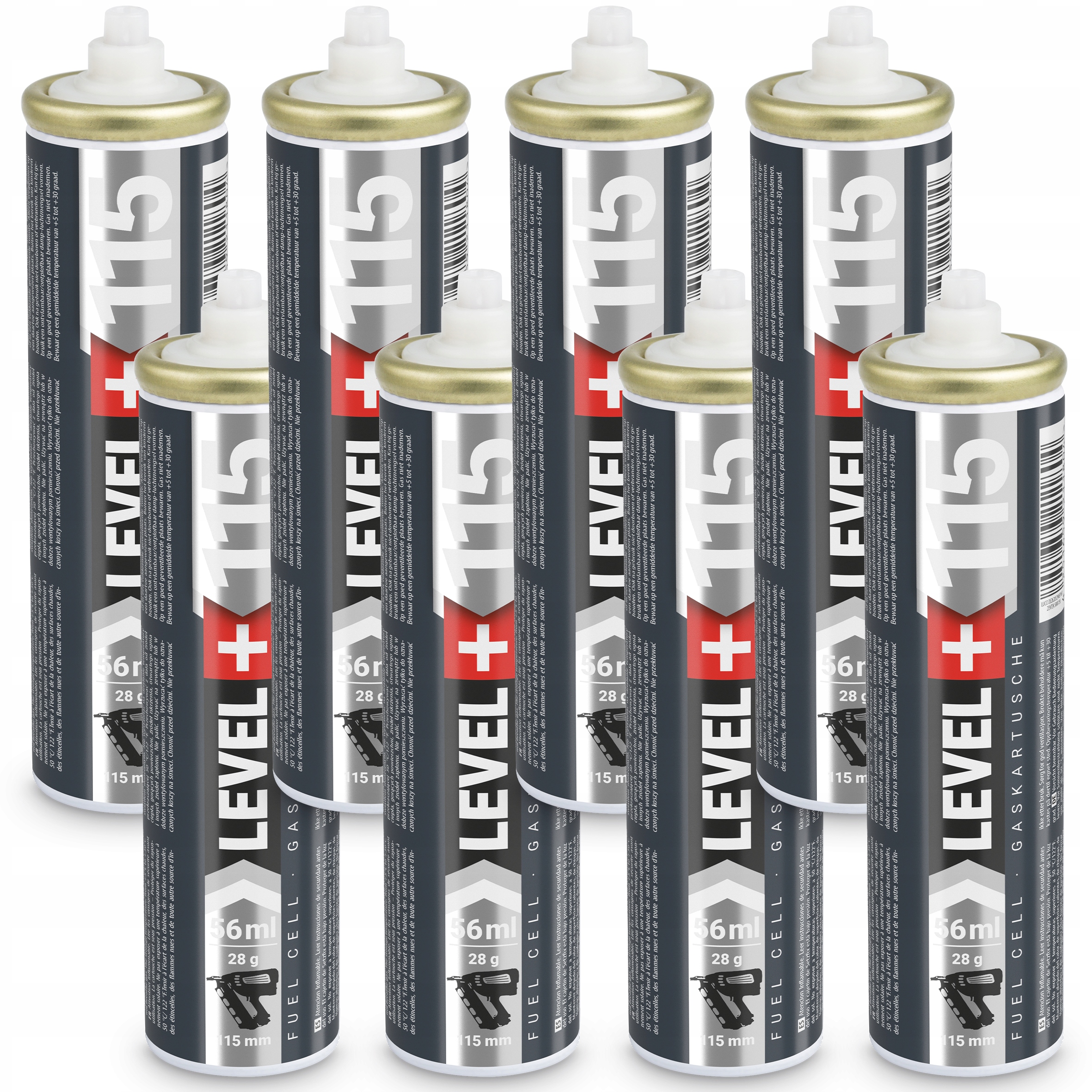 Plynová náplň do sazečů 8ks 152mm 56ml L+115