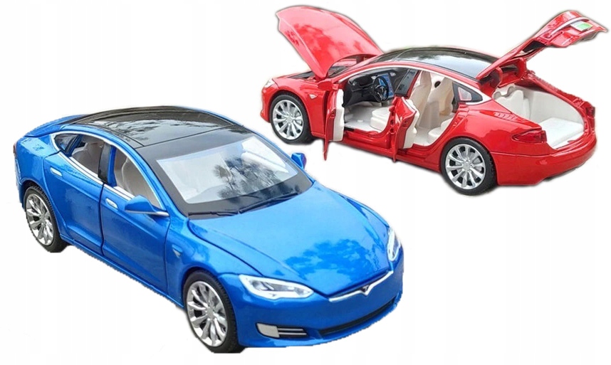 

Model Tesla S 1:32 czarny czerwony niebieski biały