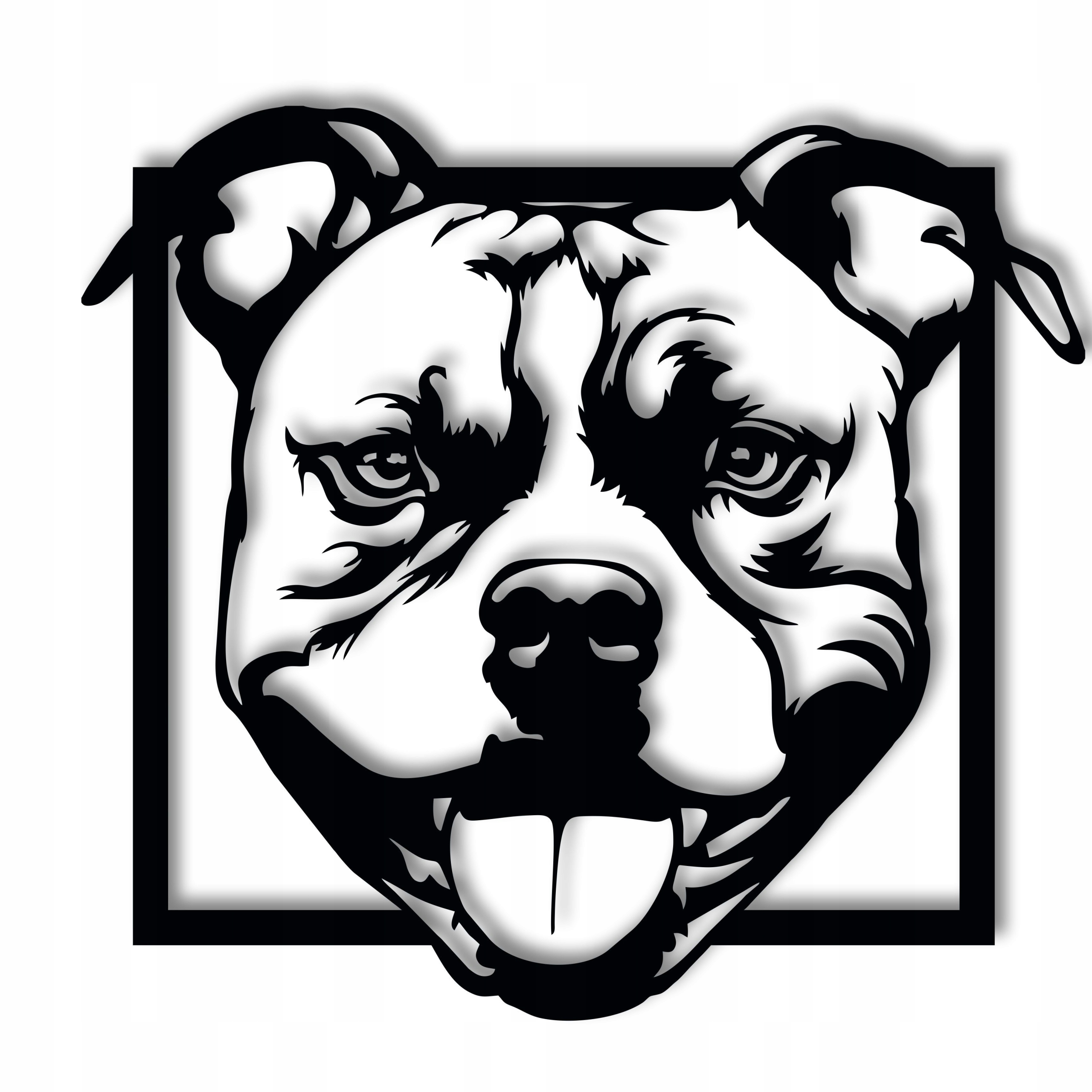 Amstaff Nástenná dekorácia Pit Bull 70cm ažúr obraz