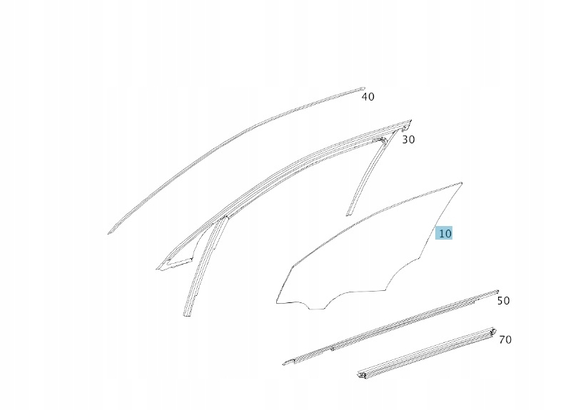 A2537258300 - ОРИГІНАЛЬНЕ БІЧНЕ СКЛО ДВЕРЕЙ MERCEDES GLC