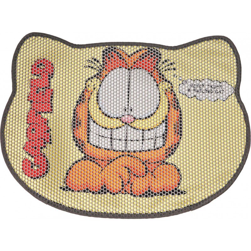 Levně Garfield, dvouvrstvá podložka pod záchod, žlutá, 58,5x44cm