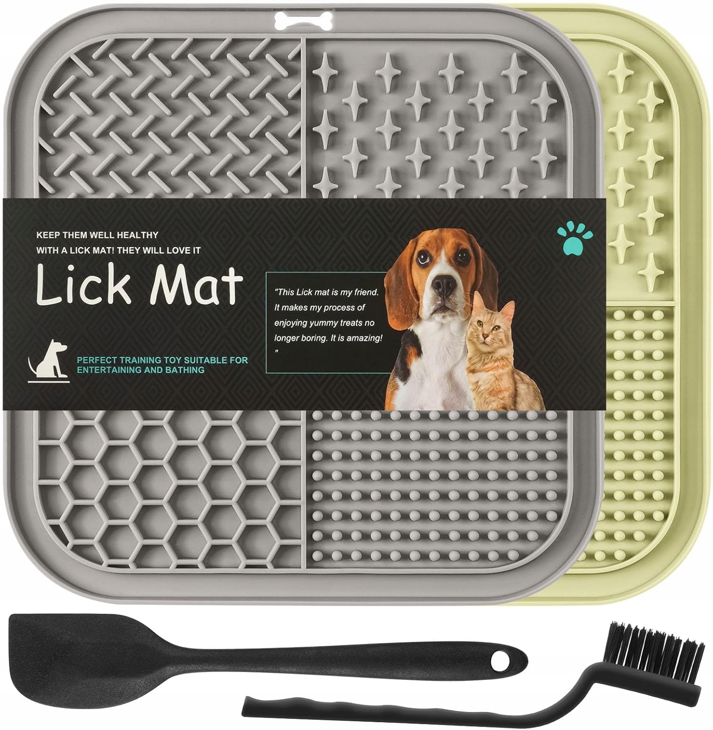 Miska Zpomalující Jídlo Pro Psa Protiskluzová Lízací Podložka 2 Ks