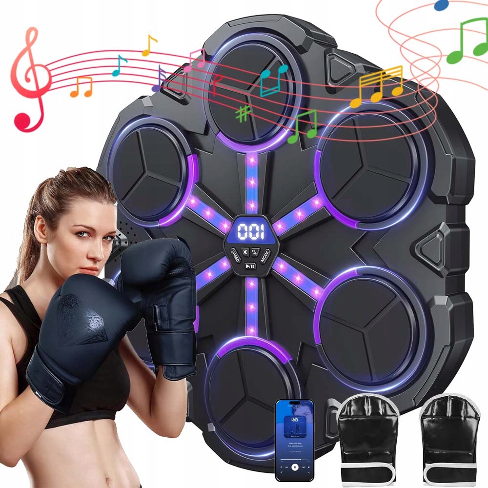 Hudební Boxovací Kotouč Bluetooth Boxovací Trenažér Pro Děti, Rukavice