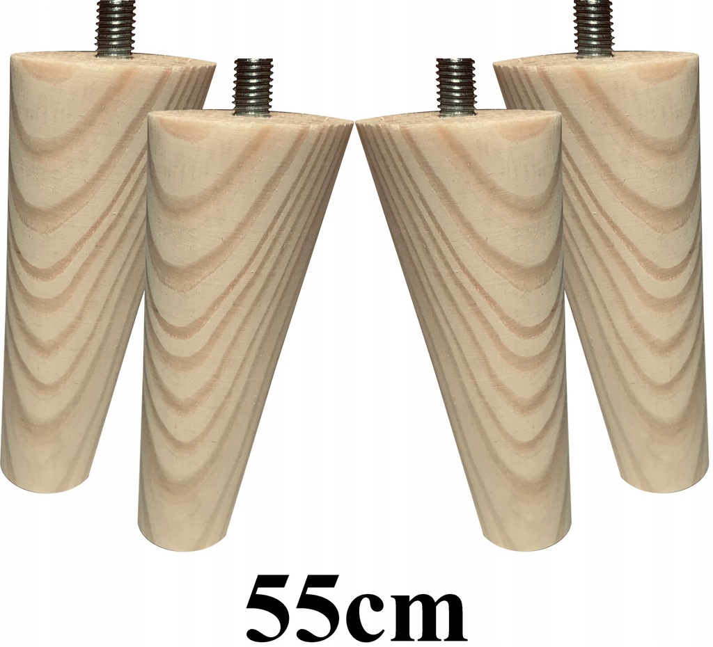 Nohy Nožky dřevěné šikmé 55 cm 4ks