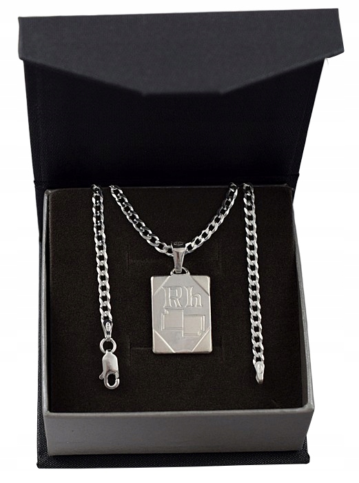 

Łańcuszek Srebrny Zawieszka Grupa Krwi + Grawer