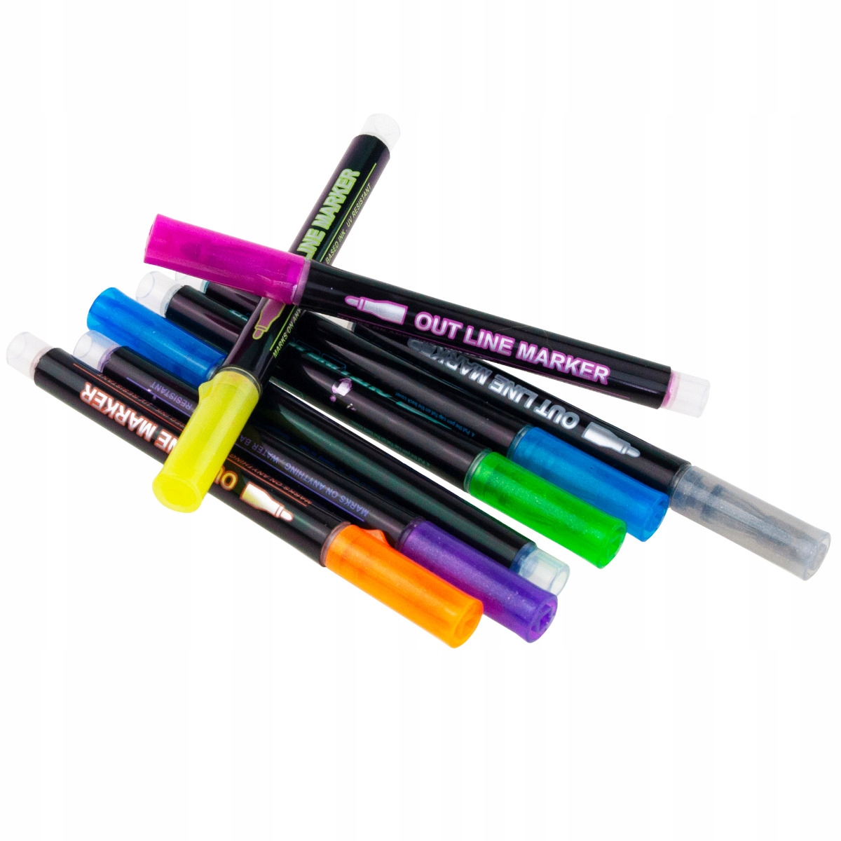 MAZAKI PISAKI FLAMASTRY konturowe 8SZT outline Stan opakowania oryginalne