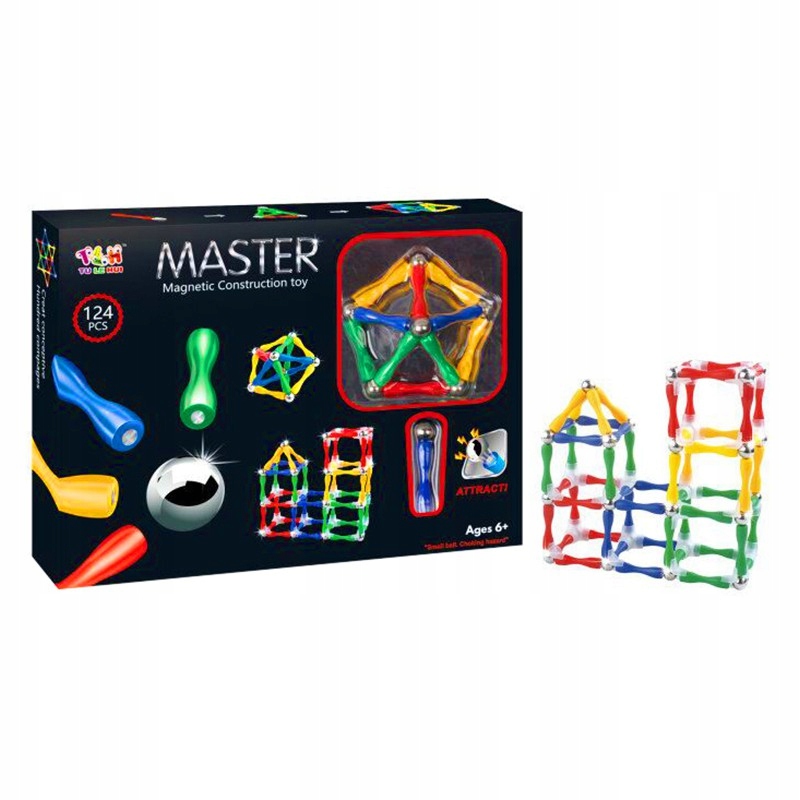 

Klocki Magnetyczne klocki na magnes 124 el