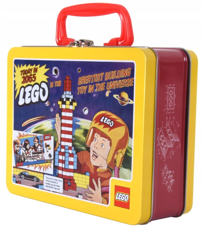 Lego Originální vesmírná snídaňová krabička s kovovým logem z roku 1965, Limitovaná