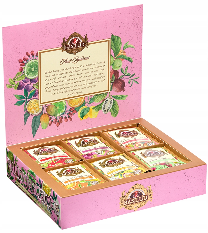Levně Sada čajů Basilur Fruit Infusions II sáčky 6 Příchutí ovoce 60 ks