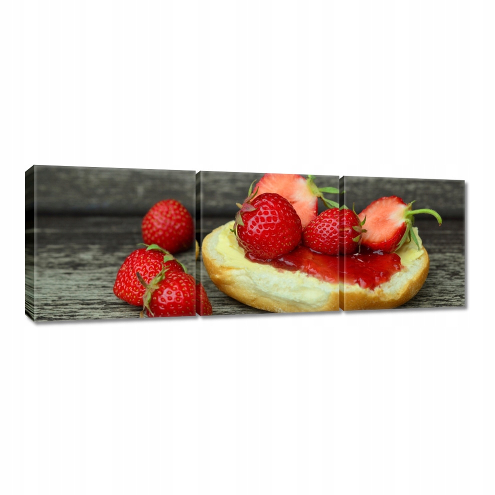 

Obrazy 60x20 Kanapka z truskawkami