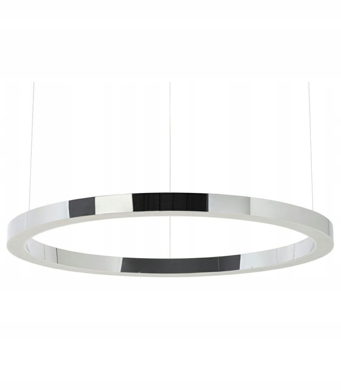 Lampa wisząca srebrna z mlecznym kloszem