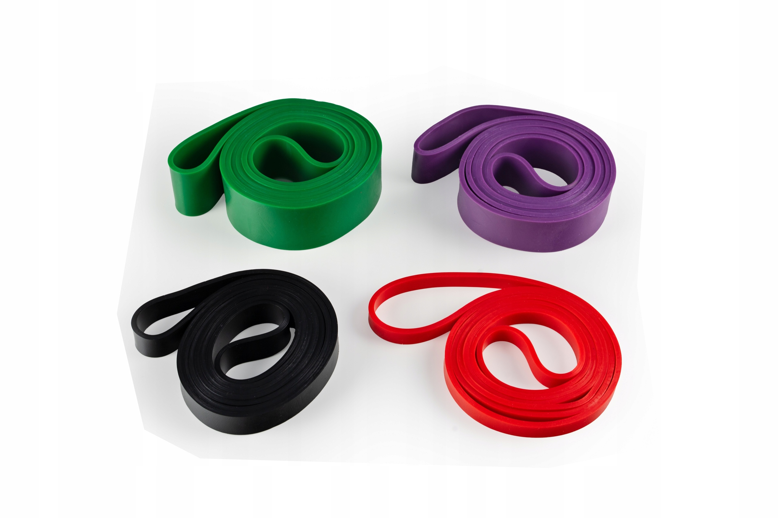 Zestaw 4 gum oporowych powerband gumy do ćwiczeń/ gumy fitness do domu
