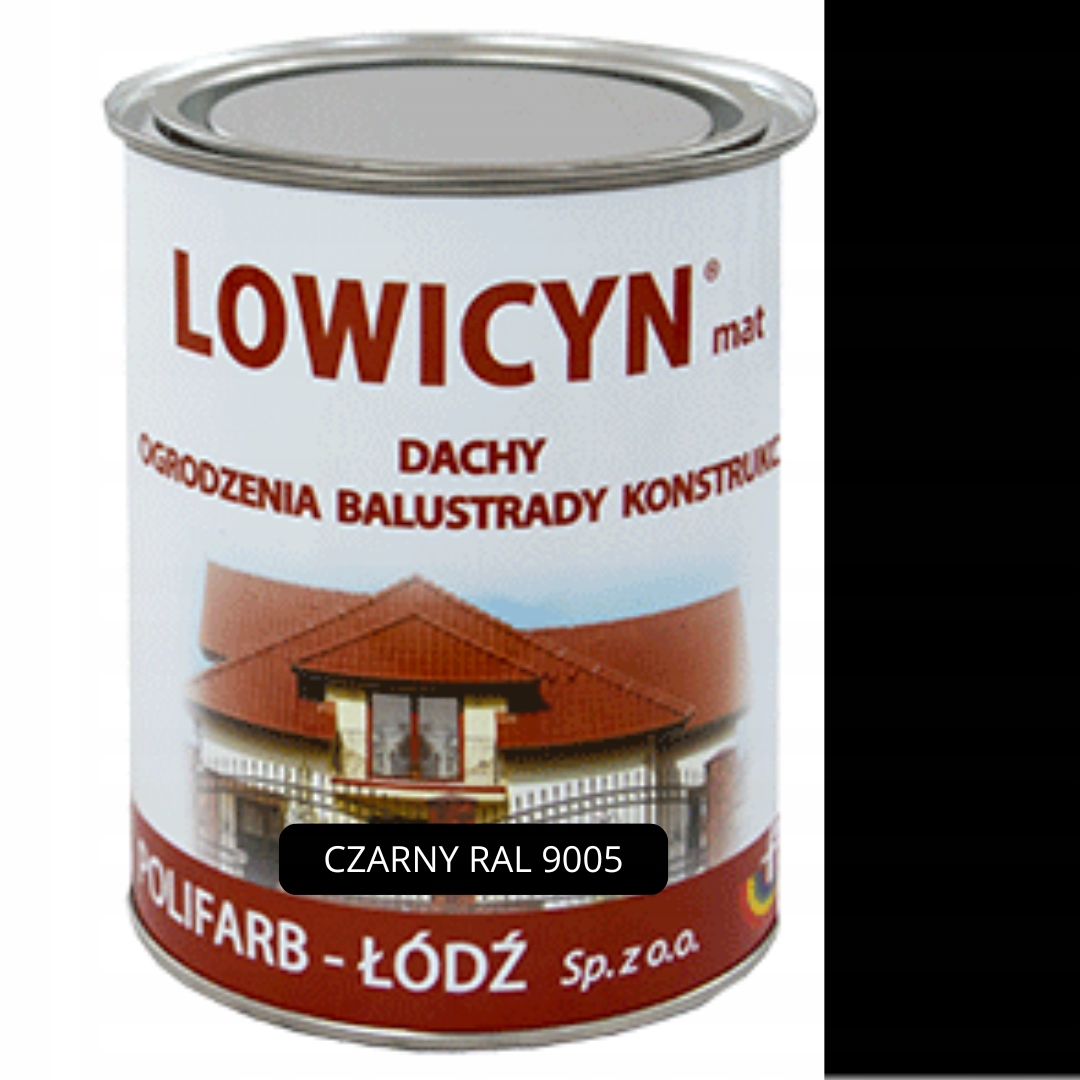 Polifarb-łódź Lowicin Gruntoemalia Černá Ral 9005 5 L Matná