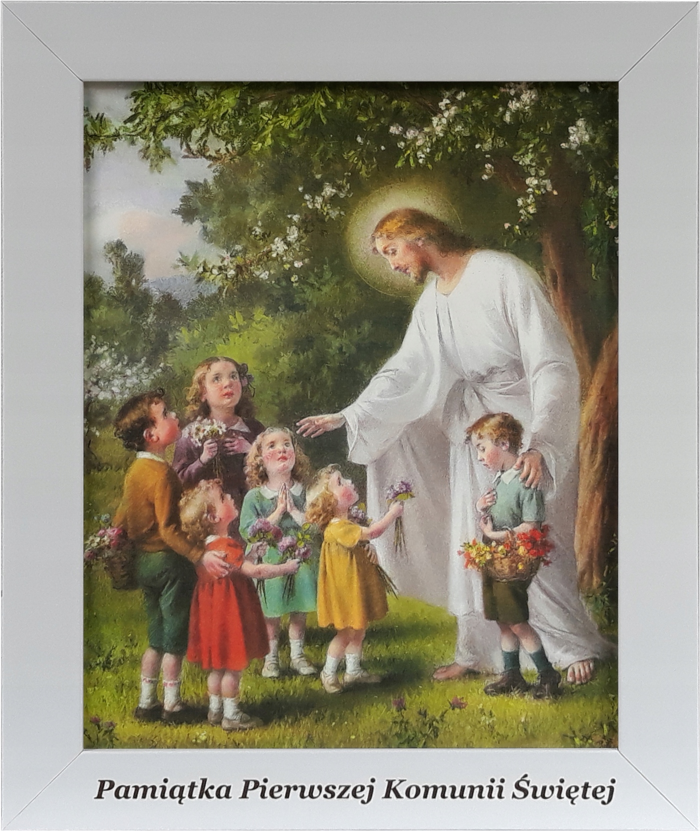 

Obraz 30x25 Jezus Z Dziećmi Grawer Komunia