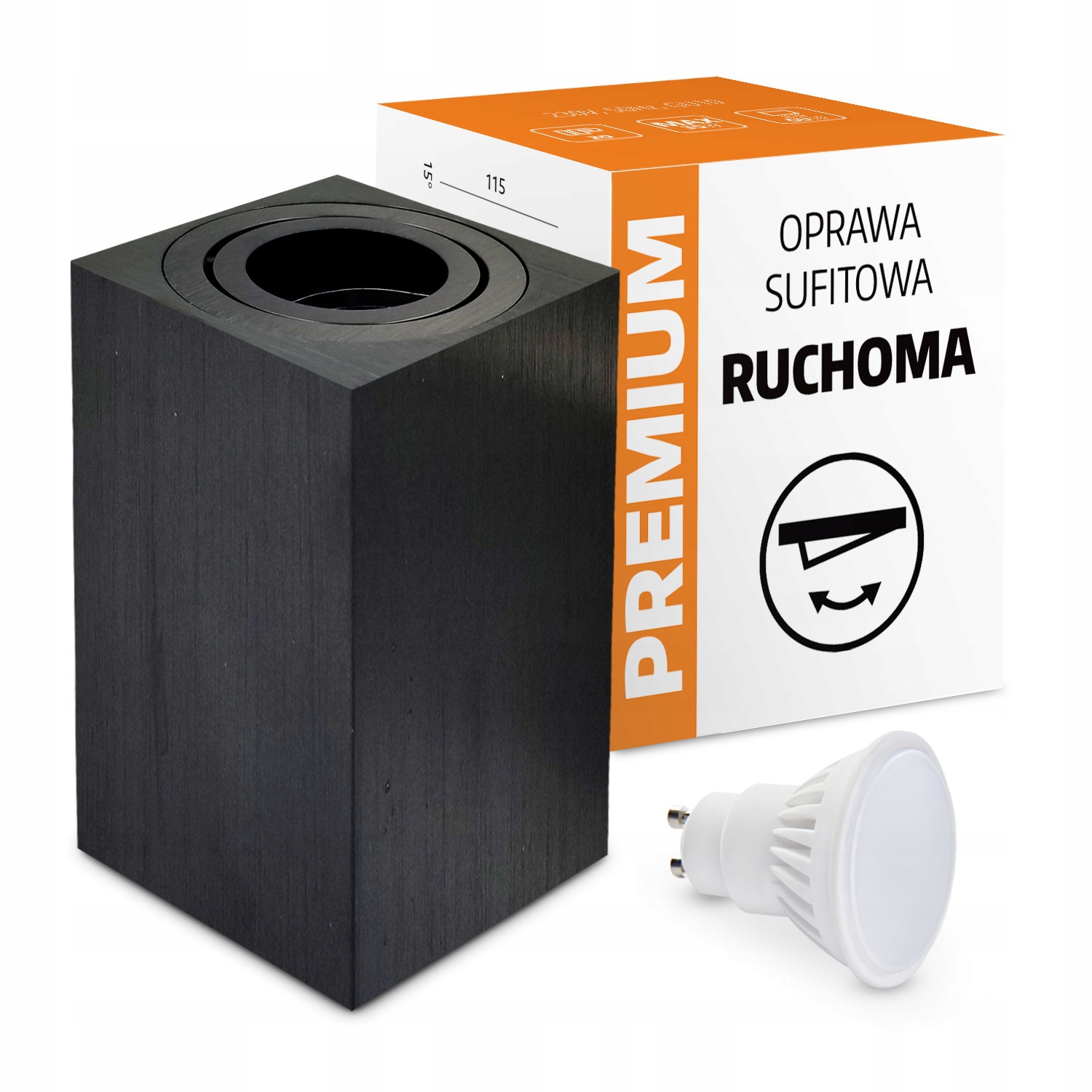Halogenové svítidlo Kvadratové pohyblivé Led GU10