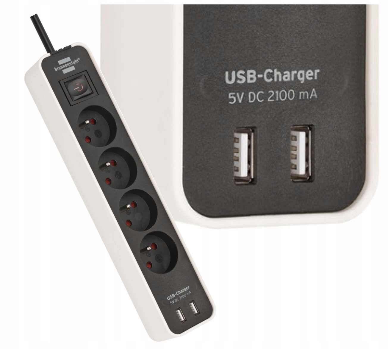 

Listwa zasilająca biała Usb 4 gniazda Brennenstuhl