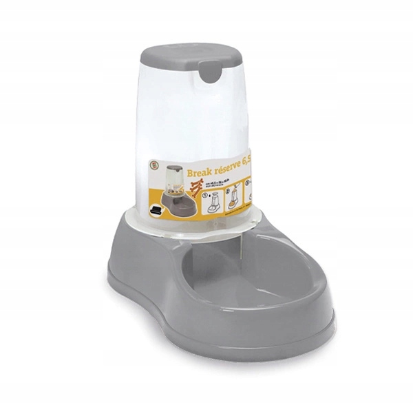 Levně Plastový krmící automat Stefanplast šedý 6,5 l