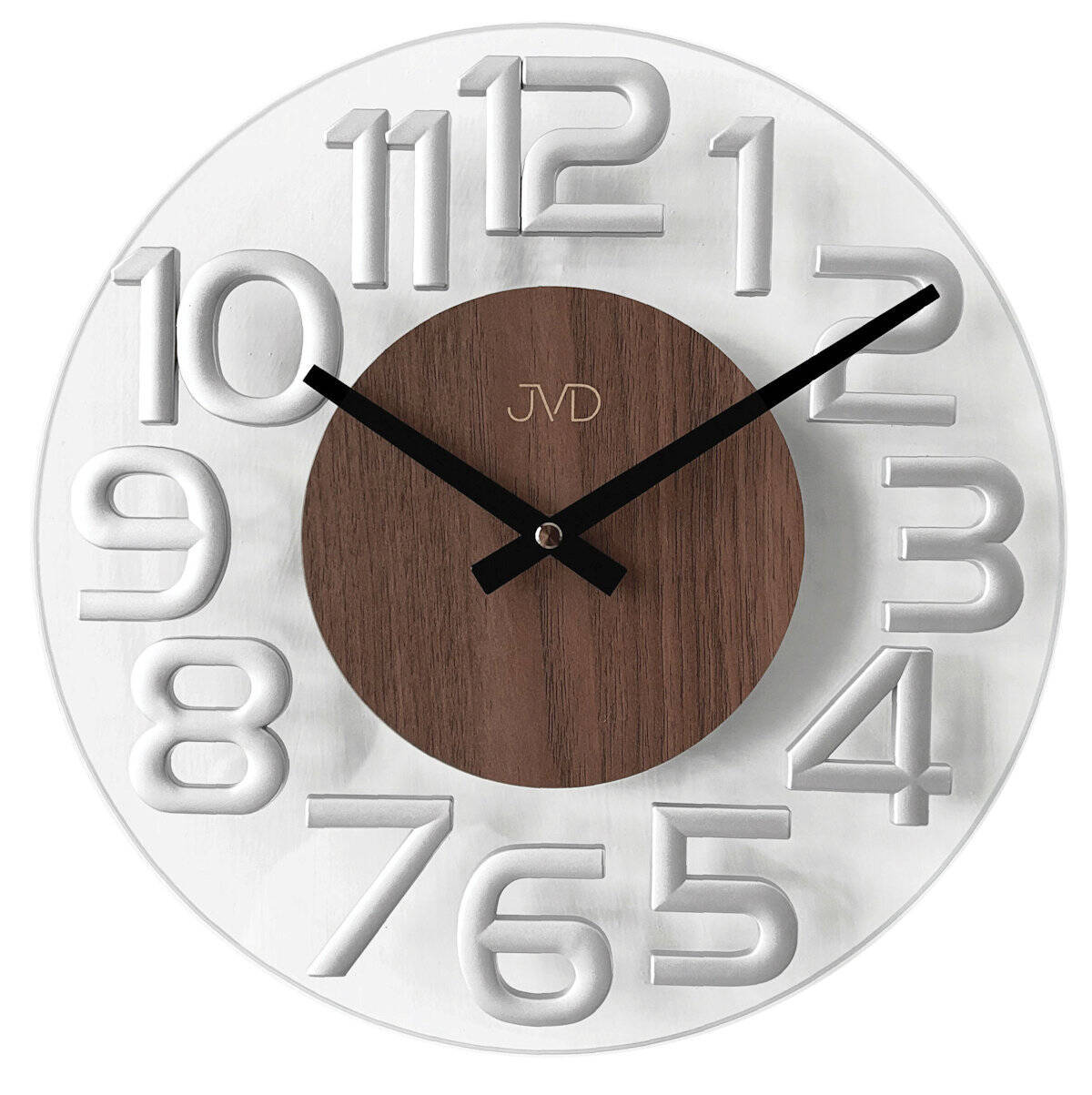 Efektné Sklenené Okrúhle Nástenné Hodiny Jvd HT098.4 32 cm