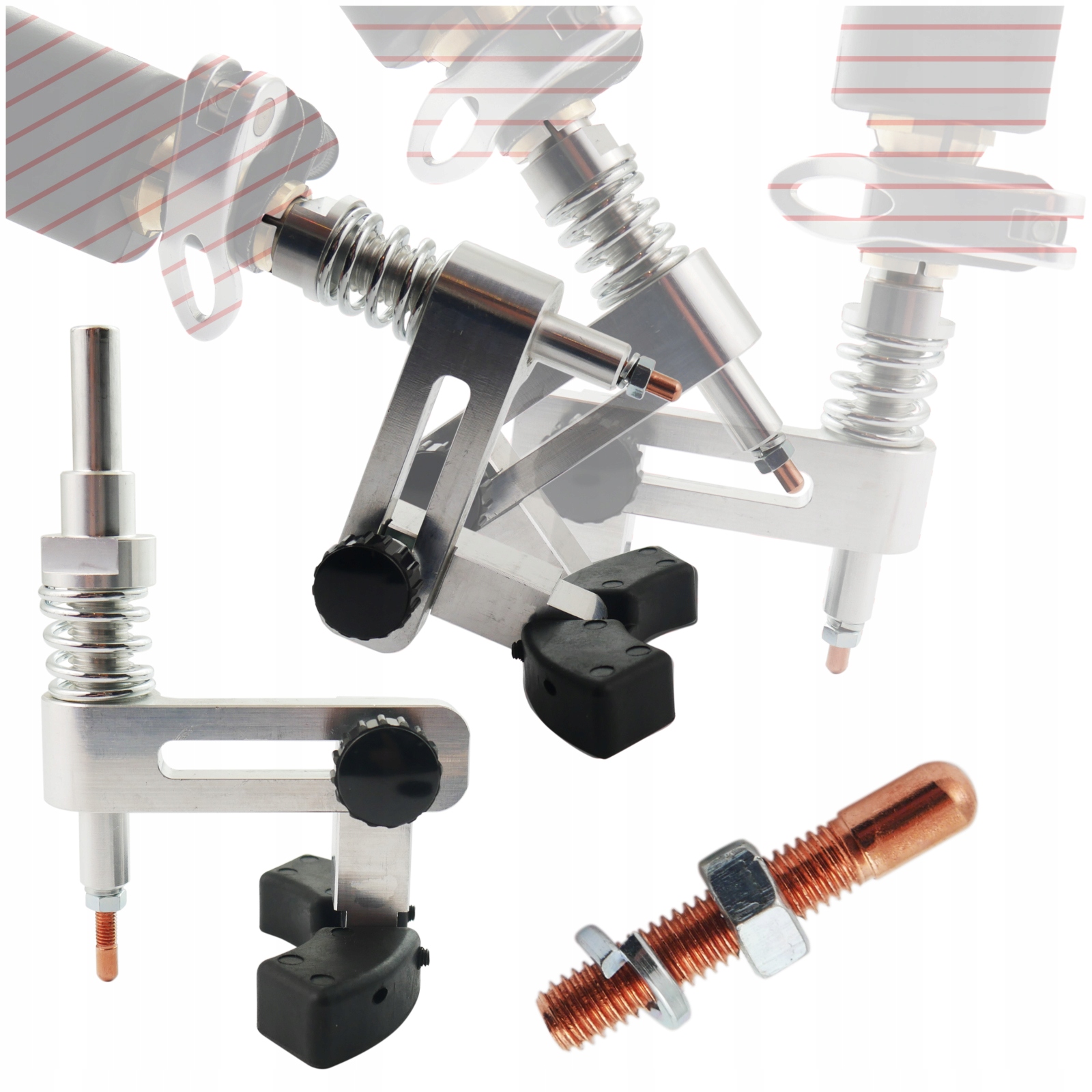 Pákový stahovák H spotter s nastavitelnou základnou s Elektrodou M5 2ks