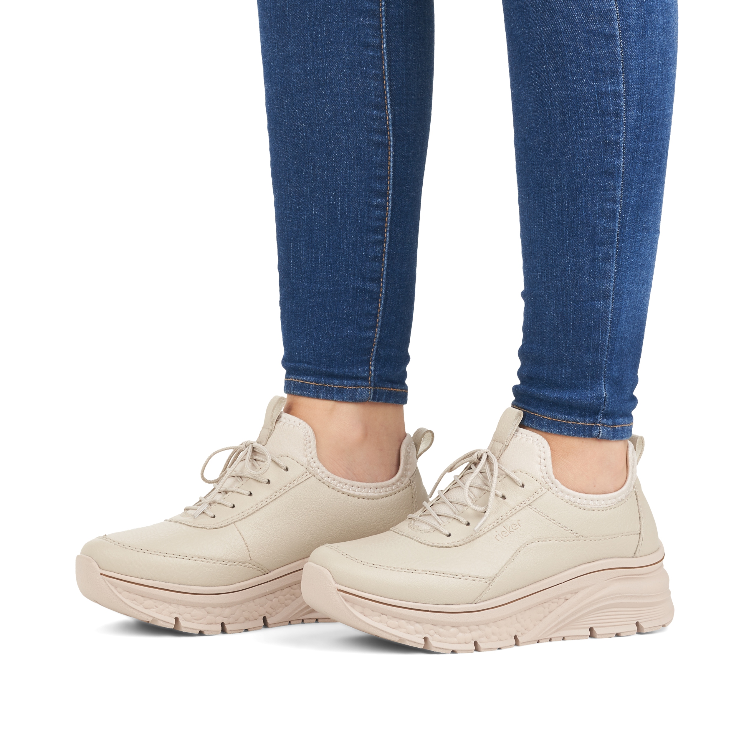 RIEKER buty, półbuty, sneakersy beżowe 4805060 Rozmiar 39