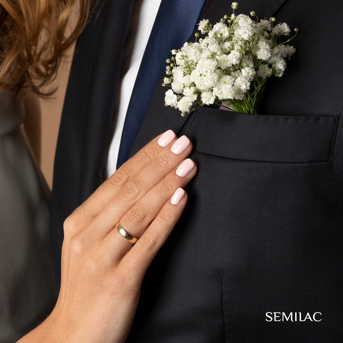 SEMILAC 574 Bride In Powder Pink Lakier Hybrydowy 7ml Nazwa koloru producenta Bride In Powder Pink