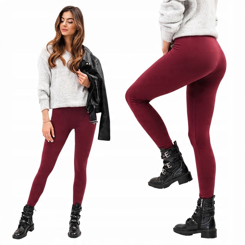 

Spodnie damskie legginsy 071PLR bordowe XXL