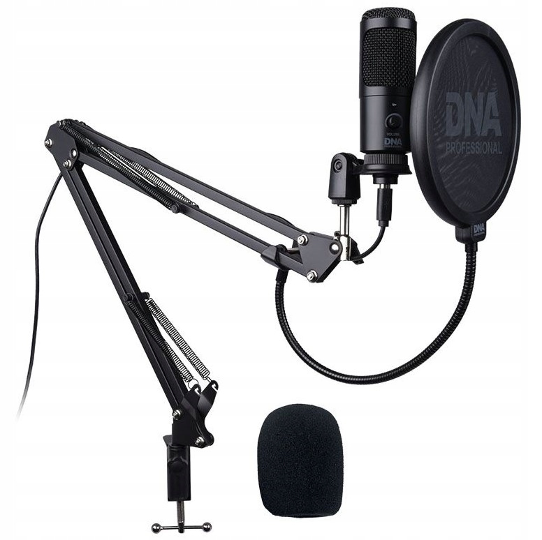MIKROFON DO KOMPUTERA POJEMNOŚĆIOWY USB + RAMIE BIURKOWE POP FILTR Kod producenta CM USB KIT