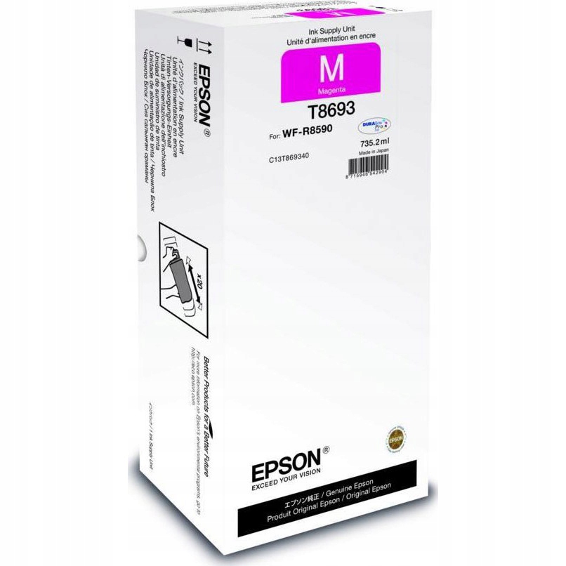 Purpurový atrament Epson XL, výdrž 75 000 strán