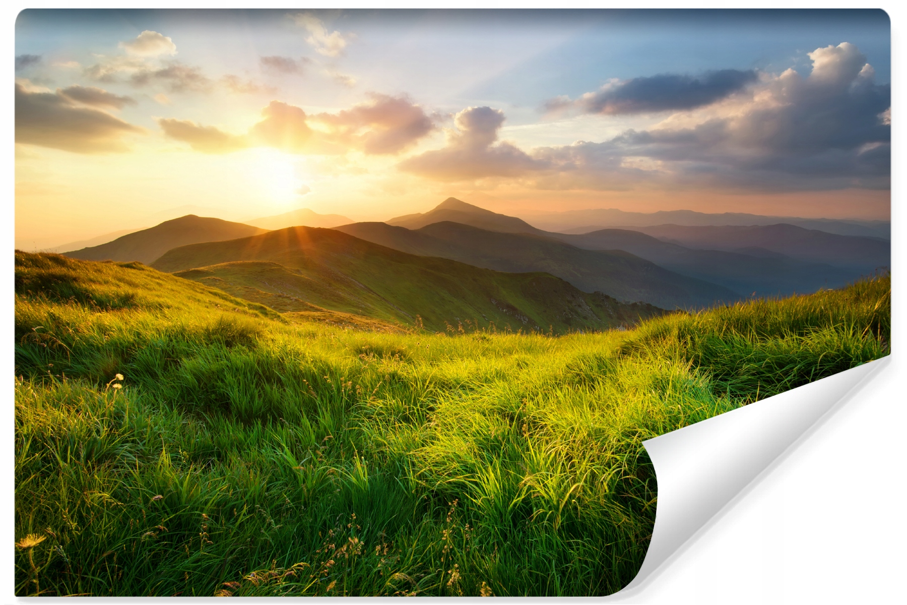 Fototapeta Západ slunce Hory Krajina 3D 368x254