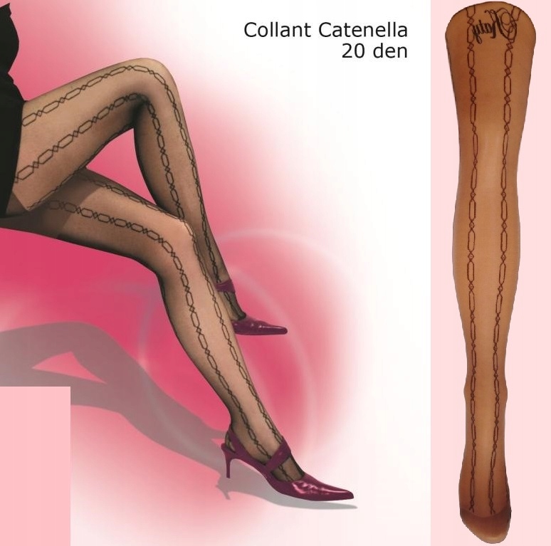 

Katy Catenella 20den wzorzyste lycra caffe 3