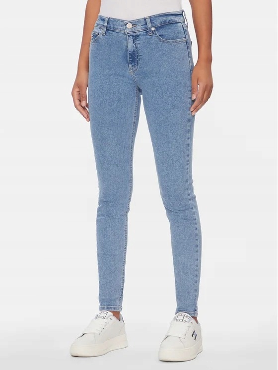 Tommy Jeans Dámské Džínové Kalhoty Modré Úzké Nohavice 34 7AA