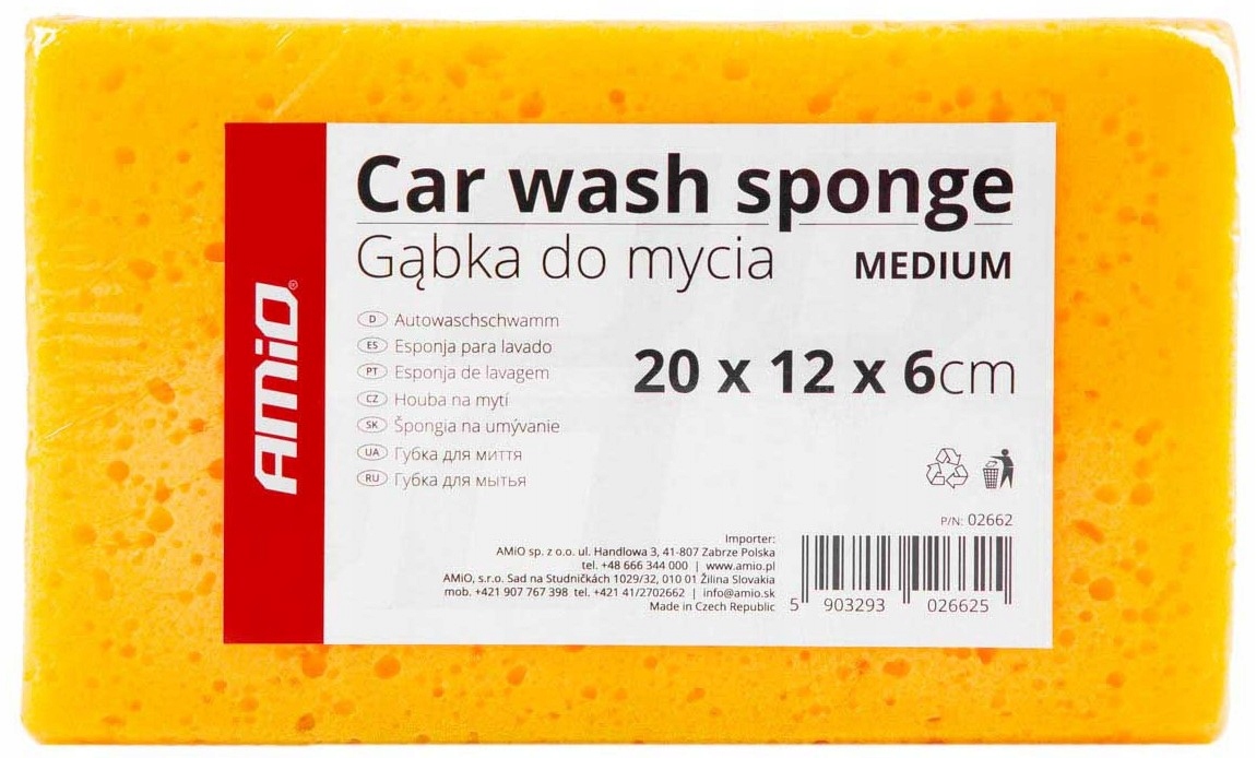 

Gąbka Do Ręcznego Mycia Auta Samochodu Miękka Duża