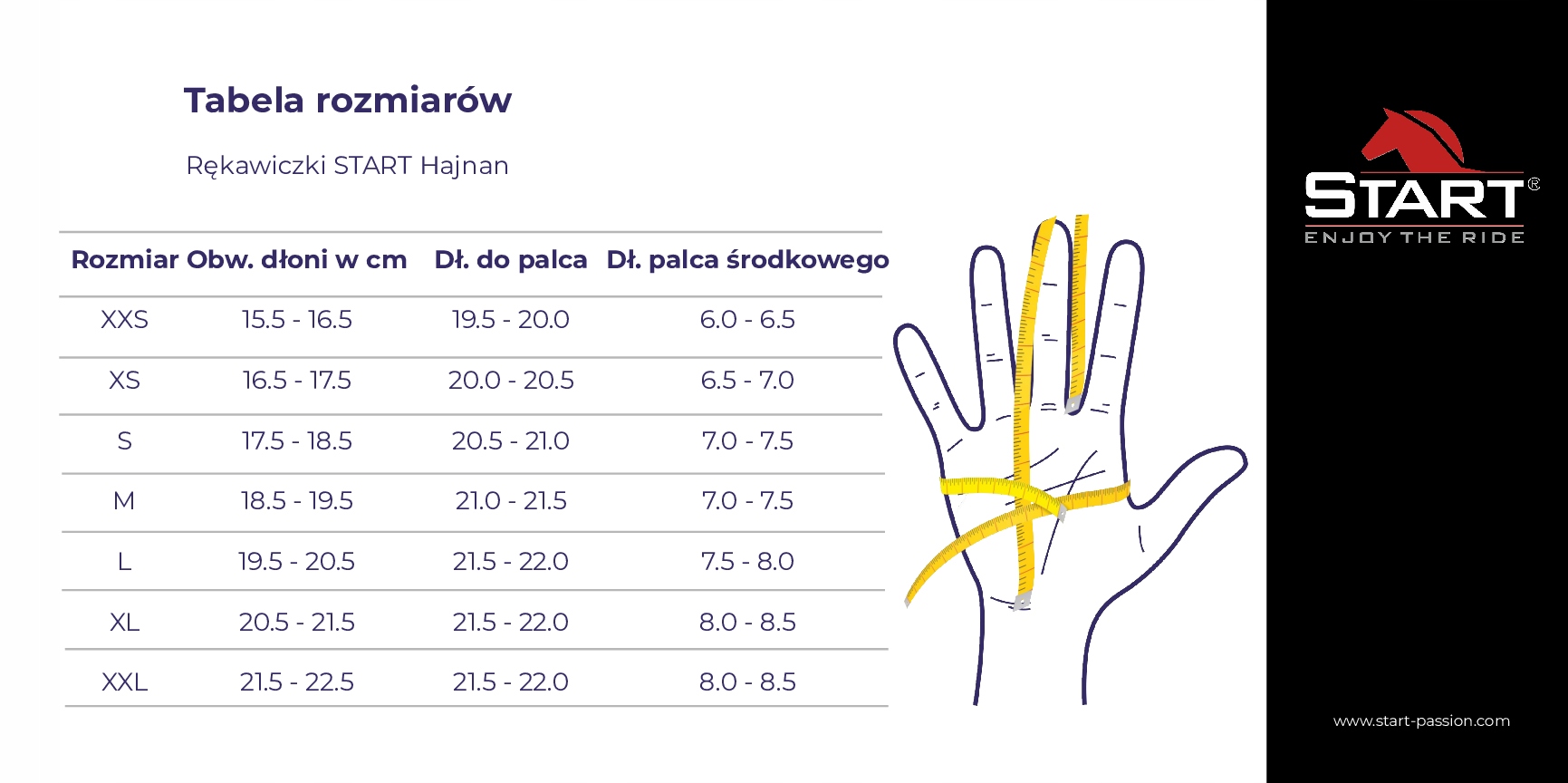 RĘKAWICZKI L START Hajnan całoroczne jeździeckie Kod producenta UBR002_CZARNE_L