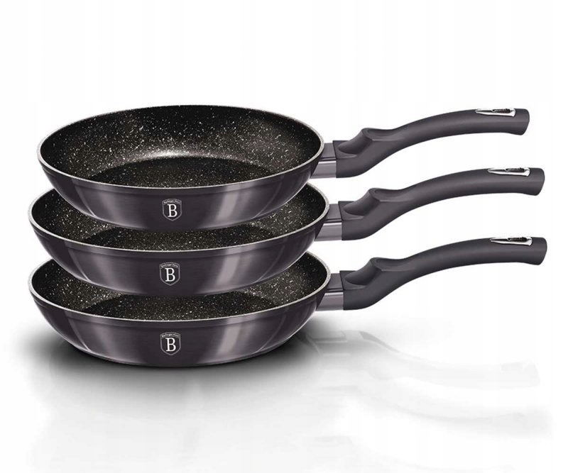 Sada 3 Granitových Panvíc Berlinger Haus BH-6903 Carbon Pro
