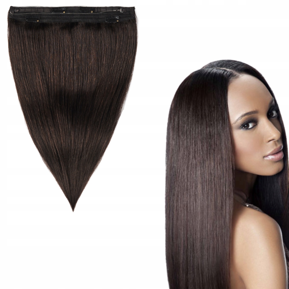 

Włosy Na Żyłce Flip In 100% Naturalne 43CM #1B