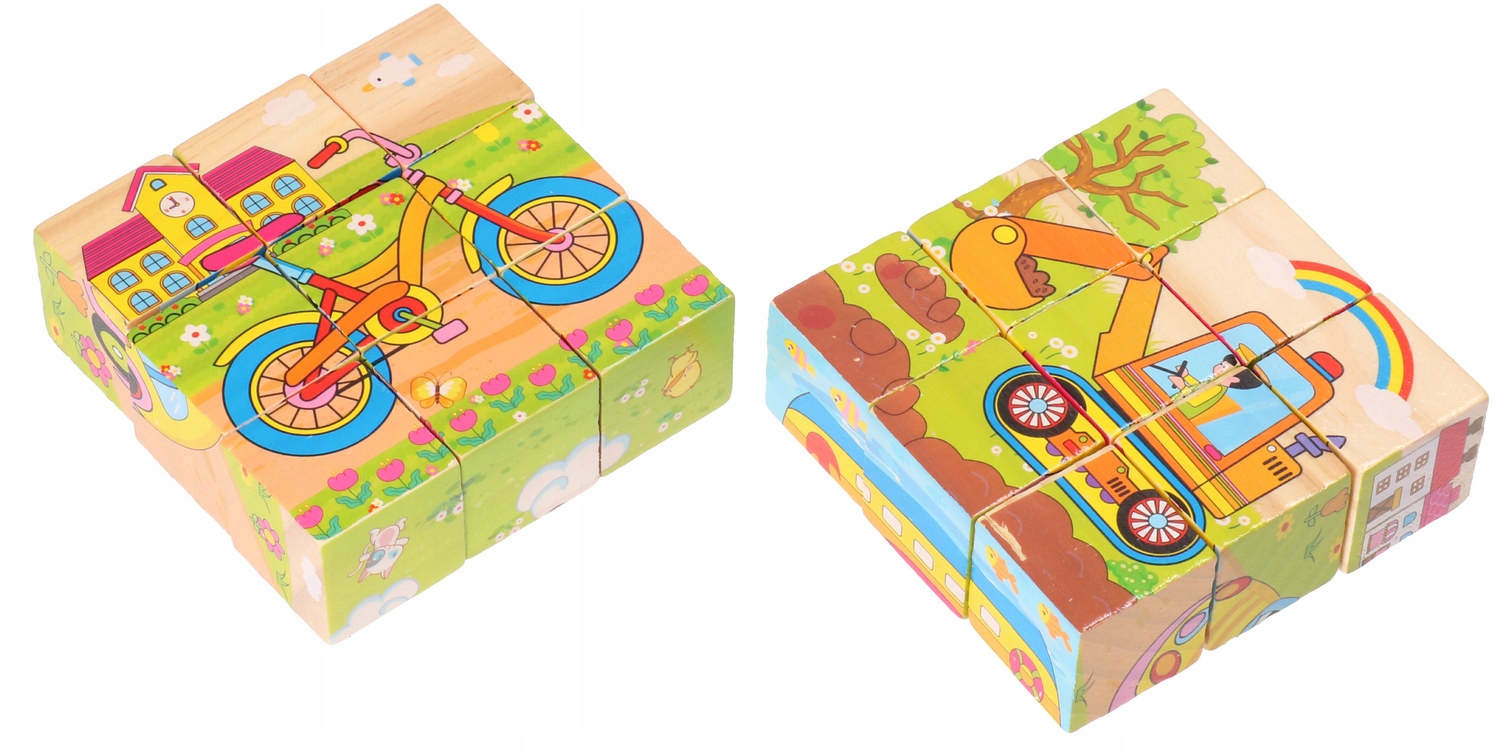 UKŁADANKA DREWNIANA statek POJAZDY klocki 4428 Bohater brak