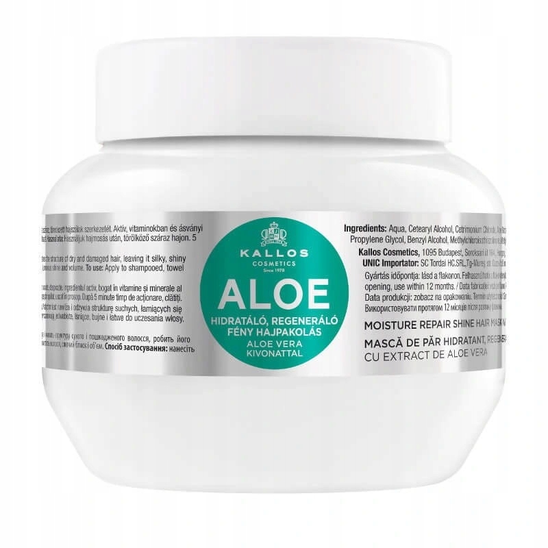 

Kallos Aloes Maska Regenerująca Aloe 275ML Kjmn