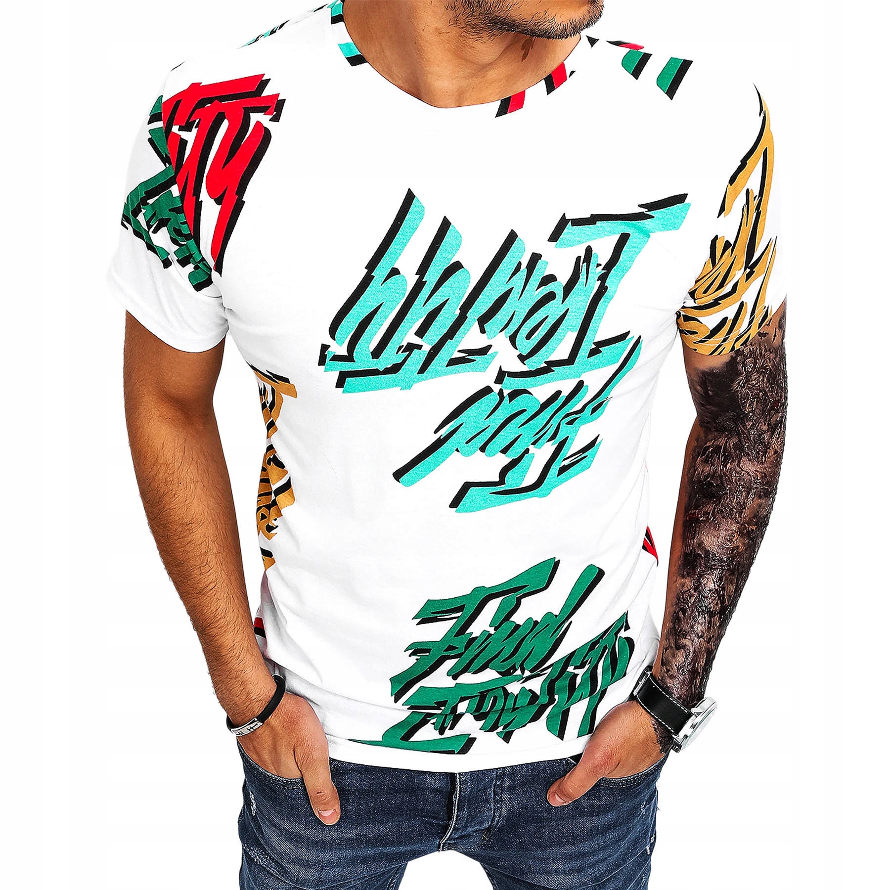 

Koszulka T-shirt Męski Z Nadrukiem roz. XL
