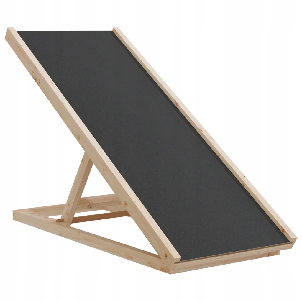 Levně Rampa pro psy šedá 100 x 40 cm masivní jedlové dřevo