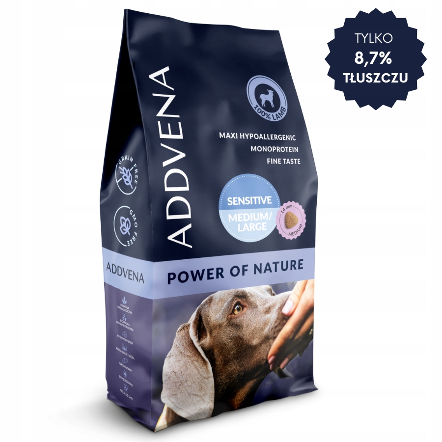 Addvena Power Of Nature Sensitive Medium/large 10kg krmivo pro psy wr
