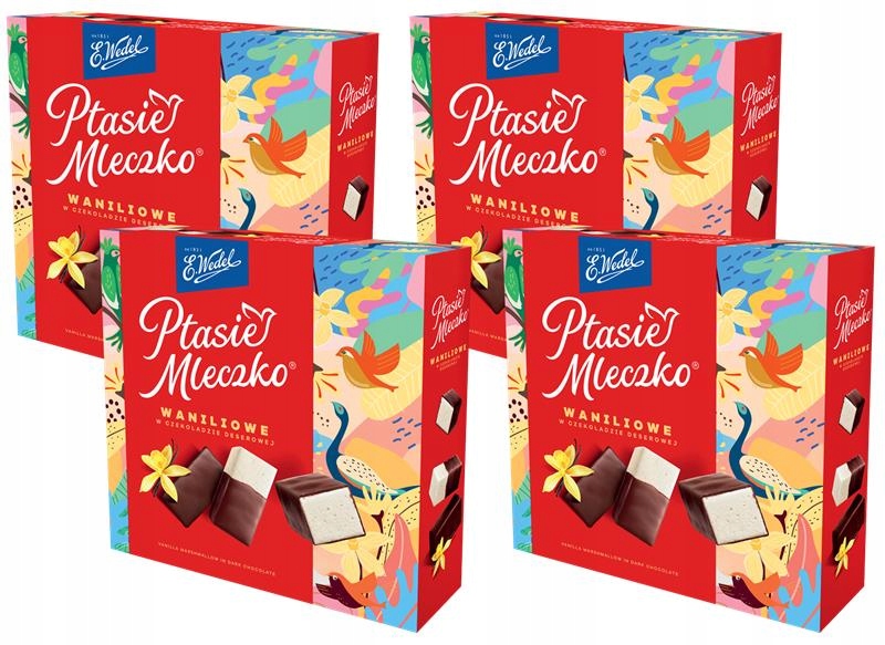 Ptasie Mleczko Waniliowe E.Wedel pianka w czekoladzie deserowej