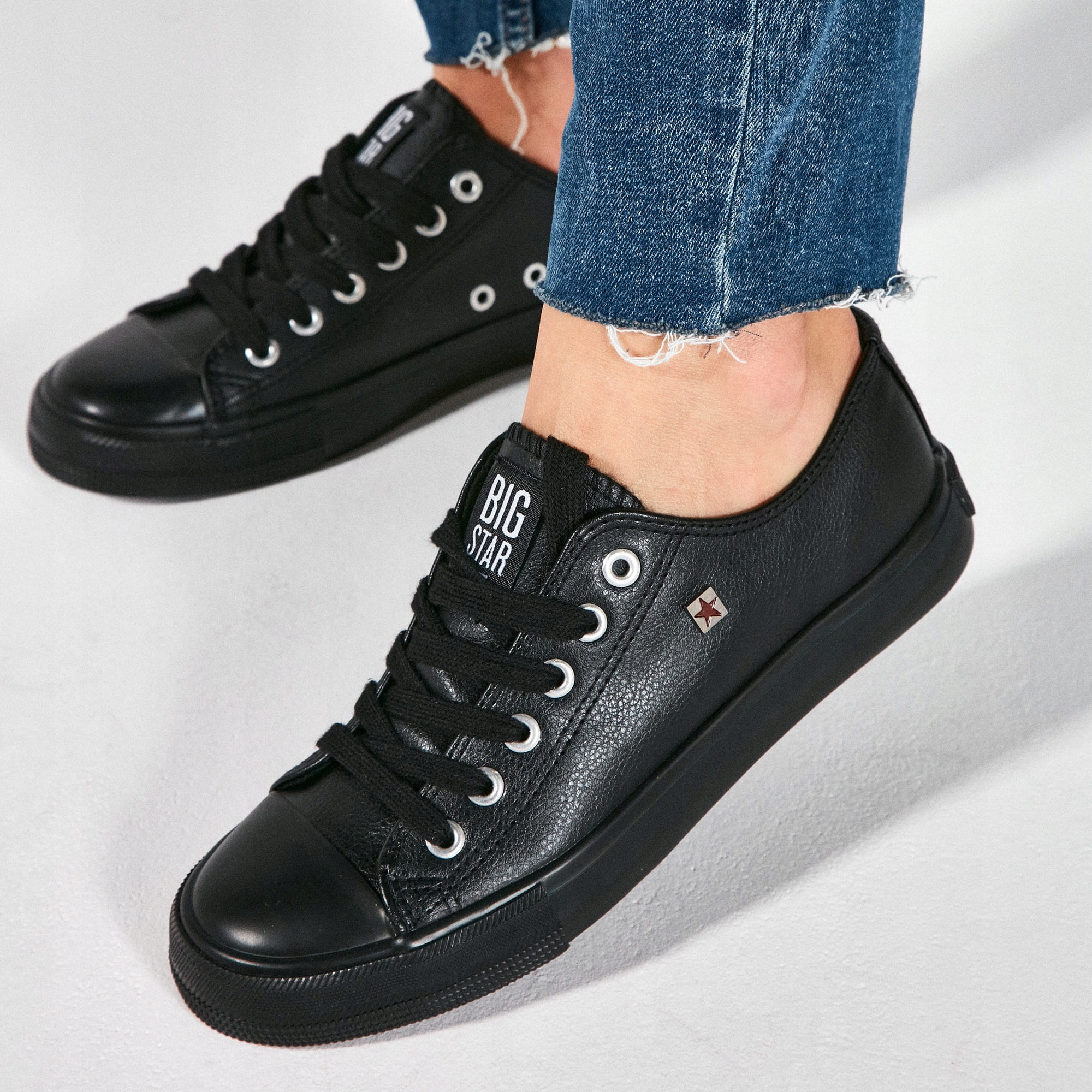 TRAMPKI damskie tenisówki klasyczne BIG STAR czarne ekoskóra V274871 37 EAN (GTIN) 5904245177228