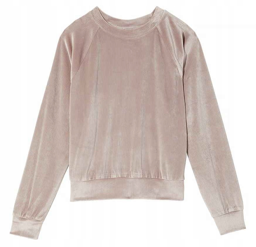 Mikina z žebrovaného veluru Victoria's Secret písková, velikost S