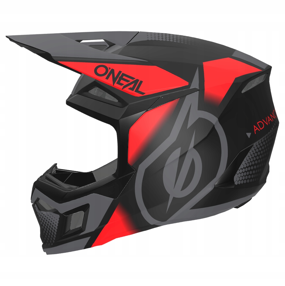 Helma O'Neal 3SRS Vision black/red/gray matt XL štvorkolka crossová enduro kolobežka