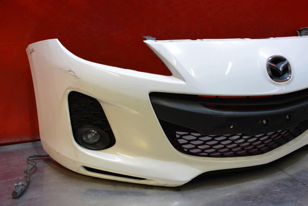 bumper front front white MAZDA 3 2 II BL LIFT 09-13