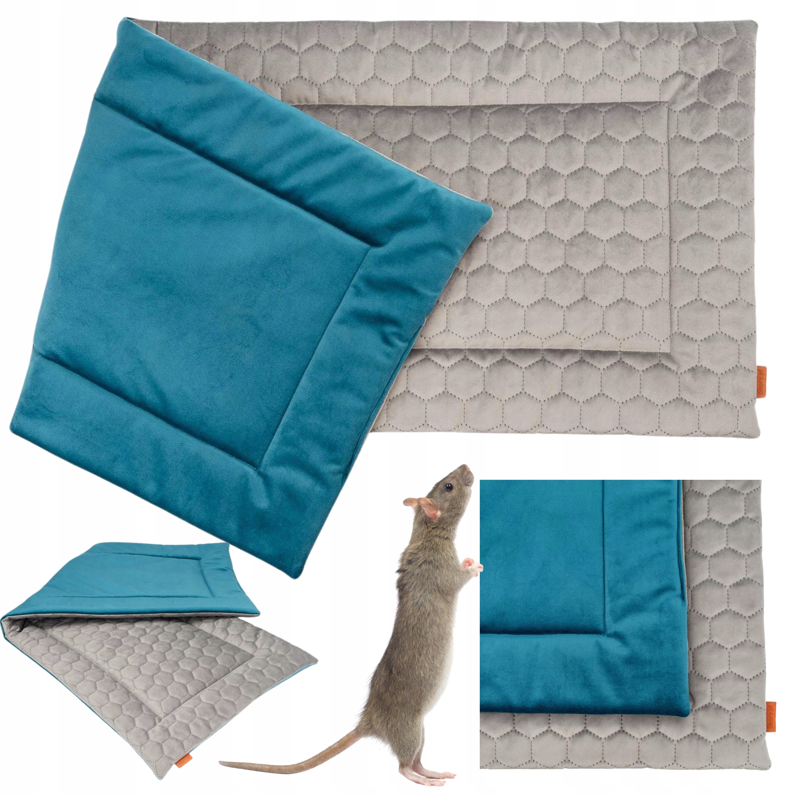 Levně Podložka Matrace do klece pro králíka činčila křečka 92x47 cm Ukory Šedá