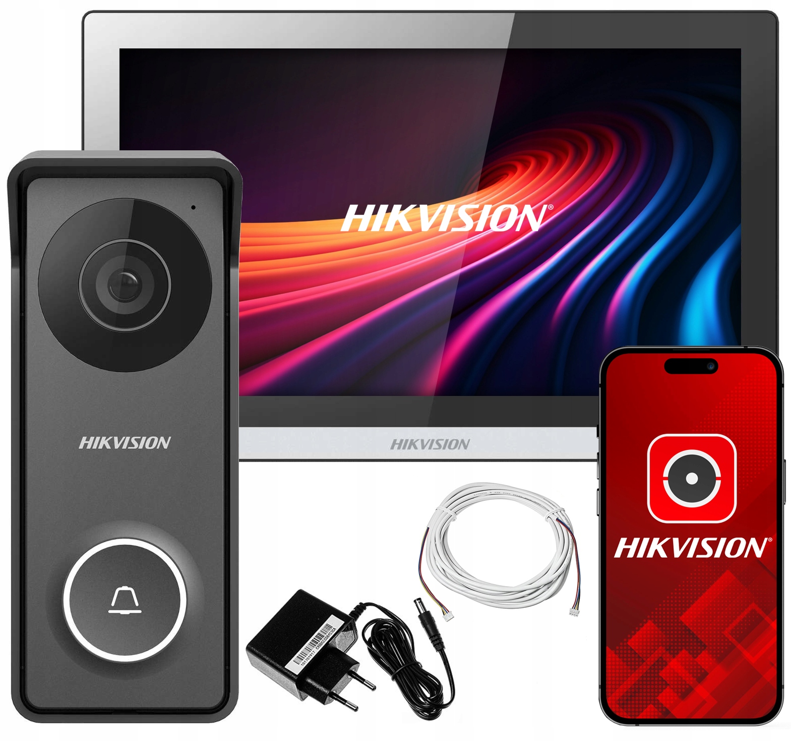 Videovrátnik DS-KIS313-P Hikvision WiFi Monitor 7" LCD Dotyková Aplikácia