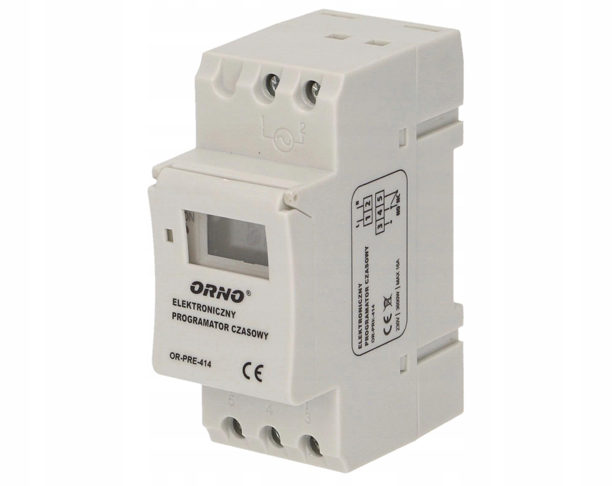 ORNO Włącznik Timer Elektroniczny Programator Czasowy LCD na Szynę DIN Stan opakowania oryginalne